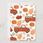 Pumpkins Blätter und Stapel von Hay Birthday Einladung (Rückseite)