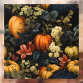 Pumpkins Blumenkunstfenster Fensteraufkleber (Blatt 2)