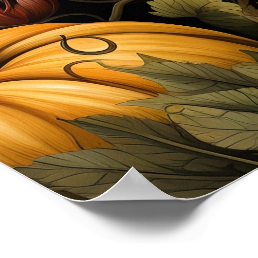 Pumpkins Blumenposter Poster (Ecke)