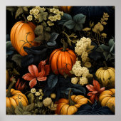 Pumpkins Blumenposter Poster (Vorne)