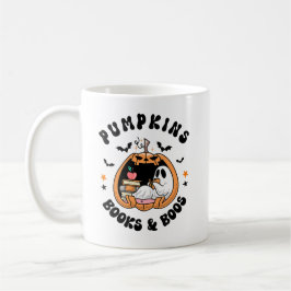 Pumpkins Books & Boos Niedlich Ghost Reading Hallo Kaffeetasse