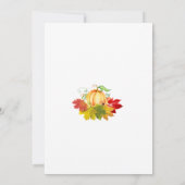 Pumpkins bringen Ihren fettfreien Erntedank Einladung (Rückseite)