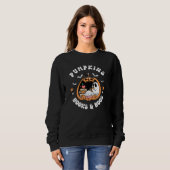 Pumpkins Bücher & Boos Ghost & Books Cosy Retro Sweatshirt (Vorne ganz)