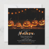 Pumpkins & Candles Halloween-Party Einladung (Vorderseite)