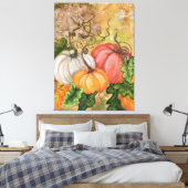 Pumpkins Canvas Print Halloween - Malerei Leinwanddruck (Insitu (Schlafzimmer))