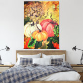 Pumpkins Canvas Print Leinwanddruck (Insitu (Schlafzimmer))