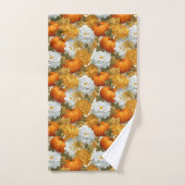 Pumpkins & Chrysanthemas Fall Design Badhandtuch Set (Handtuch)