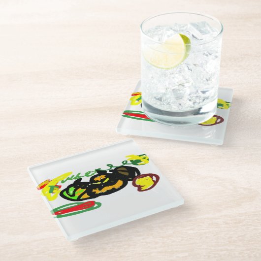 Pumpkins cool glasuntersetzer (Schrägansicht)