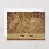 Pumpkins Cornstalks Autumn Customizable Postcard Postkarte (Vorne/Hinten)