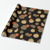 Pumpkins Cream Orange Harvest Muster Geschenkpapier (Ungerollt)