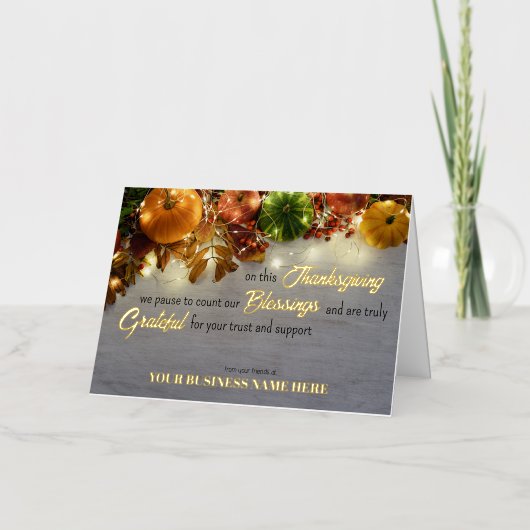 Pumpkins Dankbarkeit Erntedank Segnungen (Vorderseite)