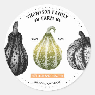 Pumpkins der Familie Tintenklemme Zeichnend Aufkle Runder Aufkleber