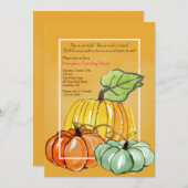 Pumpkins Drei Einladung (Vorne/Hinten)