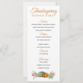 Pumpkins Erntedank Herbstmenü Einladung (Vorne/Hinten)