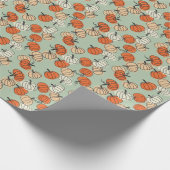 Pumpkins: Erntedank nahtlos Muster. Geschenkpapier (Ecke)