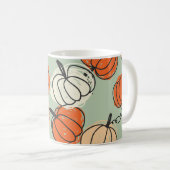 Pumpkins: Erntedank nahtlos Muster. Kaffeetasse (VorderseiteRechts)