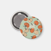 Pumpkins: Erntedank nahtlos Muster. Magnet (Vorderseite/Rückseite)