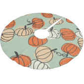 Pumpkins: Erntedank nahtlos Muster. Polyester Weihnachtsbaumdecke (Schrägansicht)