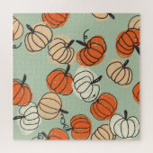 Pumpkins: Erntedank nahtlos Muster. Puzzle (Horizontal)