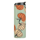 Pumpkins: Erntedank nahtlos Muster. Thermosbecher (Nach links gedreht)