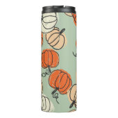 Pumpkins: Erntedank nahtlos Muster. Thermosbecher (Rückseite)