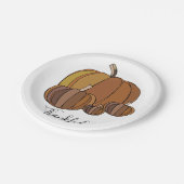 Pumpkins Erntedank Party Pappteller (Schrägansicht)