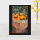 Pumpkins Fall greeting card Karte (Gelbe Blume)