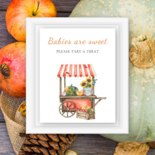 Pumpkins fallen Babydusche - Babys sind süß Poster