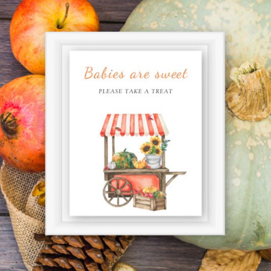 Pumpkins fallen Babydusche - Babys sind süß Poster