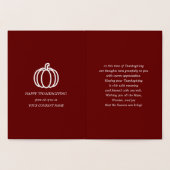 Pumpkins & Fallende Blätter Erntedank Luxus Folienkarte (Innenseite)