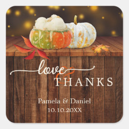 Pumpkins Festive Hochzeit im Herbst Danke Sticker