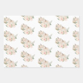 Pumpkins Floral Fall Beige Sage Geschenkpapier Set (Vorderseite)