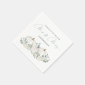 Pumpkins Florals Script Glückwunschs Mr. Wedding Serviette (Ecke)