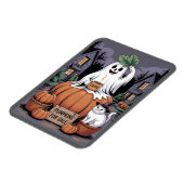 Pumpkins For Sale & Caffeine Ghost & Cat V2 Magnet (Linke Seite)