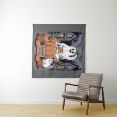 Pumpkins For Sale & Caffeine Ghost & Cat V2 Wandteppich (Beispiel (Horizontal))