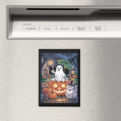 Pumpkins For Sale & Caffeine Ghost With Cat Magnet (In Situ (Geschirrspüler))