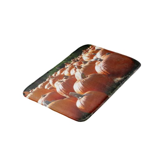 Pumpkins Foto für Herbst, Halloween oder Erntedank Badematte (Schrägansicht)