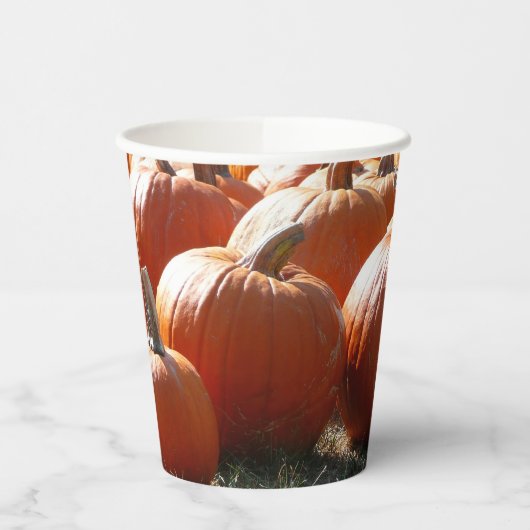 Pumpkins Foto für Herbst, Halloween oder Erntedank Pappbecher (Links)