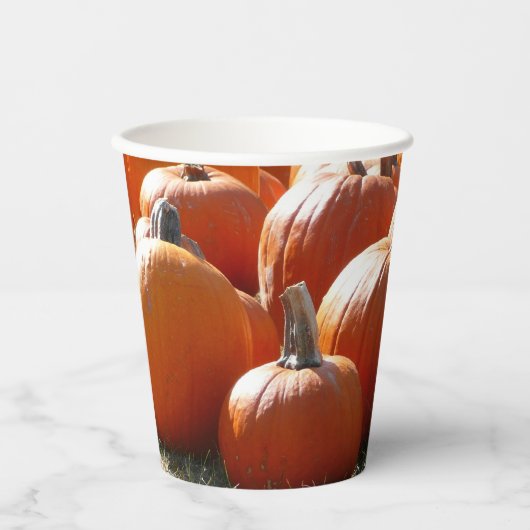 Pumpkins Foto für Herbst, Halloween oder Erntedank Pappbecher (Vorderseite)