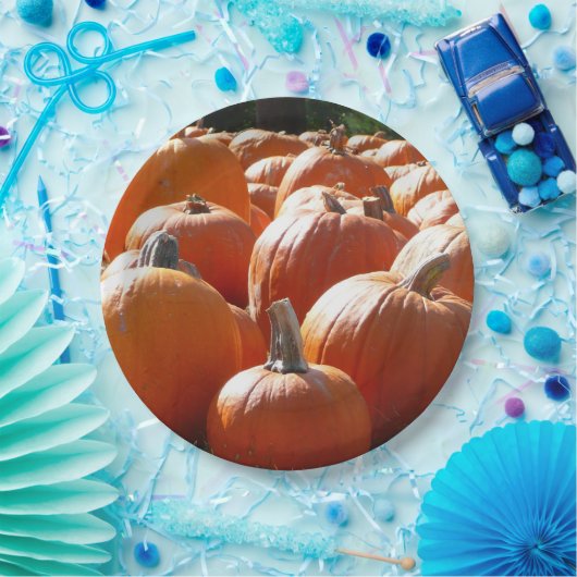 Pumpkins Foto für Herbst, Halloween oder Erntedank Pappteller (Party)