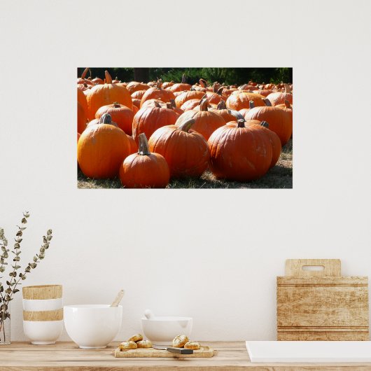 Pumpkins Foto für Herbst, Halloween oder Erntedank Poster (Küche)