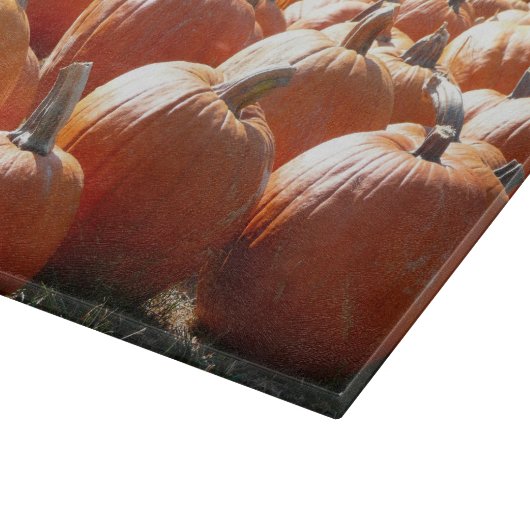 Pumpkins Foto für Herbst, Halloween oder Erntedank Schneidebrett (Ecke)