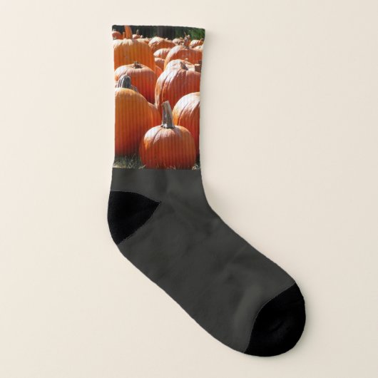 Pumpkins Foto für Herbst, Halloween oder Erntedank Socken (Links - Innen)