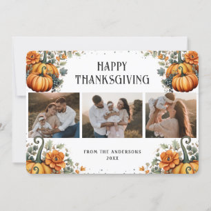 Pumpkins Foto Happy Thanksgiving Card Feiertagskarte
