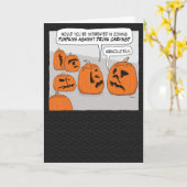 Pumpkins gegen Betrunkenes CarvingHalloween Karte (Gelbe Blume)