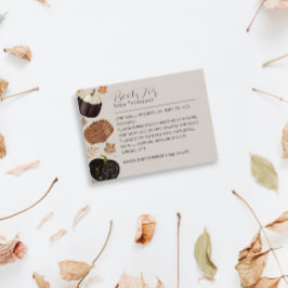 Pumpkins Gender Neutral Book Request Baby Shower Begleitkarte