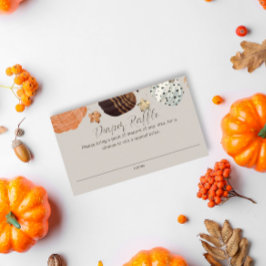 Pumpkins Gender Neutral Diaper Raffle Baby Dusche Begleitkarte