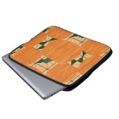 Pumpkins: Geometrisches Dreieck Retro. Laptopschutzhülle (Vorne Knopf)