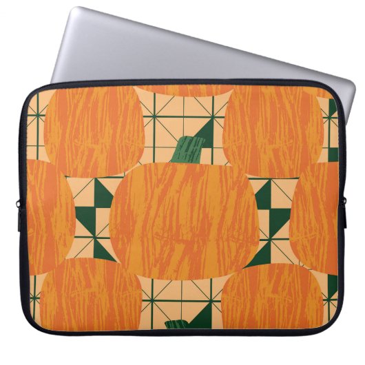 Pumpkins: Geometrisches Dreieck Retro. Laptopschutzhülle (Vorderseite)