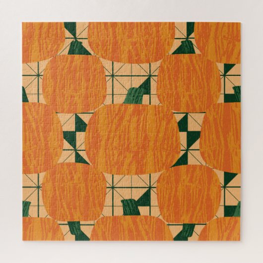 Pumpkins: Geometrisches Dreieck Retro. Puzzle (Vertikal)